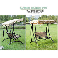 ZDYLM-Y Dondolo da Giardino con Tettuccio 3 posti Heavy Duty Esterna Canopy Dondolo, Cuscinetto Forte, per terrazze all'aperto,Triple