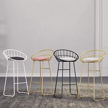 Sedia da pranzo, sedia a bracciolo, seggiolone, sgabello altezza bar sgabello sedia moderna in ferro for il tempo libero sedia da pranzo, pub, cucina, caffetteria, bar, max.Carica 200KG, 1.65 cm FACAI