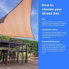Cool Area Tenda a Vela Quadrata 3 x 3 Metri, Vela Ombreggiante Impermeabile Protezione Raggi UV per Giardino Balcone Terrazza, Sabbia