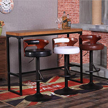 Sedia da Bar Girevole Seggiolone per La Casa Seggiolone Bar Girevole in Pelle retrò Leggero Sedia da Bar in Legno Massello (Color : C, Size : 63 * 40 * 40cm)
