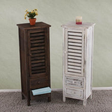 Mendler Serie Vintage cassettiera 25x30x90cm Legno di paulonia Bianco