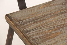 CLP Sedia Bar Queens Design Industrial-Chic In Legno Massiccio E Metallo Verniciato A Polvere Alt. Seduta 44 CM, Colore:bronzo