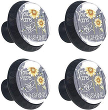 Sei la mia citazione del sole su una lavagna nera con api e girasoli Pomelli per Porta Set di 4 Pomelli per Mobili Manopole per Cassetti Cucina Armadio Vetro