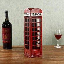 Semplicità Elegante Cabina Telefonica Creativa Retrò in Metallo Portabottiglie Casa Ristorante Desktop Bar Fotografia Oggetti Di Scena Artigianato Ferro Battuto Soggiorno Portico Ornamenti Vino Rosso