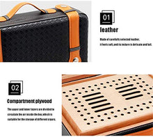 TGhosts Cigar Humidor, Cigar Humidor Cedar Cigar Box con igrometro e umidificatore, Cuoio Portatile Cigar Humidor Portable Viaggio Sigari Box