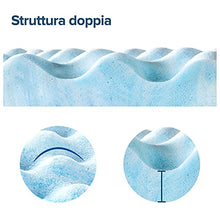ZINUS Coprimaterasso Swirl Gel in memory foam rinfrescante | Raffreddamento, design del flusso d'aria | Anti-pressione | 80 x 190 cm | Certificato OEKO-TEX | Per materasso, letto, divano