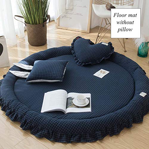 CTYJS Dormire Tatami Tappetino,Pieghevoli Soft Coprimaterasso Tampone,Bambini Strisciando Tappetino Tappeti,Cotone Giapponese Futon Stuoia di Materasso Rotolo di Letto-c 145x145cm(57x57inch)