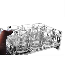 GJSN Cremagliera per Vino, Tabletop a Due Strati Trasparenti Ecologici e Durevoli e Resistenti Non Tossici e Innocui Sentiti a Proprio Agio a Tenere il Robusto Holder Holder Hole Foro: 6 Pezzi