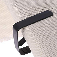 Suading - Confezione da 8 clip per tovaglia in acciaio, per picnic, regolabile, antiscivolo e fisso, colore: Nero