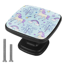 Alberi di unicorno Pomelli per Porta Set di 4 Pomelli per Mobili Manopole per Cassetti Cucina Armadio Vetro