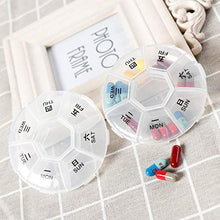 Forbestest Portable Pillola plastica Holder Storage Box settimanale 7-Days Rotonda Vitamine Organizzatore Medicine Dispenser