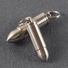 EXCEART Mini Pillola in Acciaio Inox Organizzatore a Forma di Proiettile Scatola di Pillole Impermeabile Portachiavi Porta Pillole Pillola Custodia di Vitamine per Viaggi All'aperto S