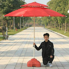Ombrelloni da giardino ombrellone Ombrellone 7.5ft / 9ft Double Top Ombrellone, Ombra esterna Sdraio for la spiaggia / piscina / Ombrelloni da giardino tondo protezione solare (Colore: Rosso, Dimensio