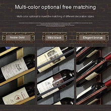 HUIJ Portabottiglie Vino Famiglia Scaffale Portabottiglie sospeso in Ferro battuto Robusto,Naturale,Ecologico e Resistente alla corrosione Adatto a casa/Bar,ECC.（Nero,Bronzo,Oro）