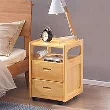 DGHJK Mobili per la casa, Comodino Portatile in Legno massello, Soggiorno, Camera da Letto , Comodino , armadietto Laterale, armadietto con 2 cassetti , 14.3''x15.7''x20.4 ''