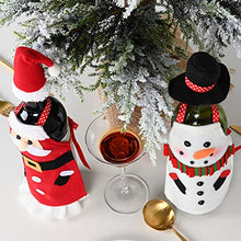 Amosfun 2 Set Maglione di Natale Copri Bottiglia di Vino Santa Bottiglia di Vino Vestito Decorazioni Festa di Natale