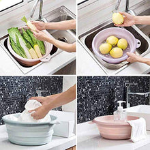 Ispessita Lavabo Pieghevole Portatile casa in Materia plastica Lavanderia idromassaggio Viaggi Grande Multiuso in plastica Bacino Turismo all'Aria Aperta, Viola