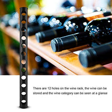 Portabottiglie in acciaio inox, in piedi o appeso al muro per risparmiare spazio con un diametro di 9 cm La categoria del vino può essere vista a colpo d'occhio
