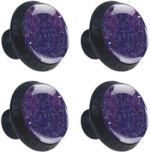 Universo viola dello spazio cosmico pixelato Pomelli per Porta Set di 4 Pomelli per Mobili Manopole per Cassetti Cucina Armadio Vetro