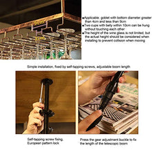 JHGJBJ Portabottiglie Portabottiglie da Vino A Soffitto Portabottiglie da Vino ， Portabicchieri in Ferro da Appendere ， Portabicchieri Rustici in Altezza Regolabile ， per Cucina, Bar, Ristorante