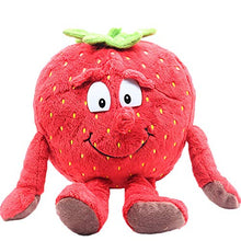 XSDF 25 cm frutta e verdura peluche giocattoli morbidi cuscini decorazione casa fragole broccoli anguria bambole ragazze bambini regali giorno (25 cm, mirtillo)