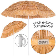 Kingsleeve Ombrellone da spiaggia Mare Hawaii in Paglia sintetica Ø 160cm Altezza: 180 cm inclinabile regolabile robusto e stabile beige
