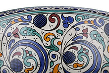Hafi – Lavabo marocchino – Cerames | Lavandino da appoggio 41 x 16 cm | Lavandino da incasso marocchino per bagno, toilette, ospiti, WC