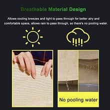 WXQIANG Beige rettangolo Sun vela ombra Tettoia for terrazza di copertura Tenda Finestra, il 90% Crema di protezione solare e resistente ai raggi UV Ombra permeabile panno con occhielli Protezione sol