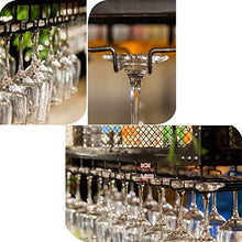 Classico Parete industriale montato Loft metallo di rettangolo bottiglia di vino |CALICE Rack Hanging bagagli mensola contatore Cup Holder 8 ~ 36 del calice del vino rack regolabile in altezza 30 ~ 60