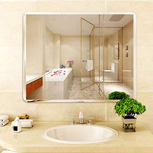 AYJS Specchio da Bagno, Specchio per Il Trucco Autoadesivo A Parete, Semplice, Elegante, Anticorrosione, Nessuna Deformazione, Design Smussato Arrotondato, Liscio E Non Deformabile