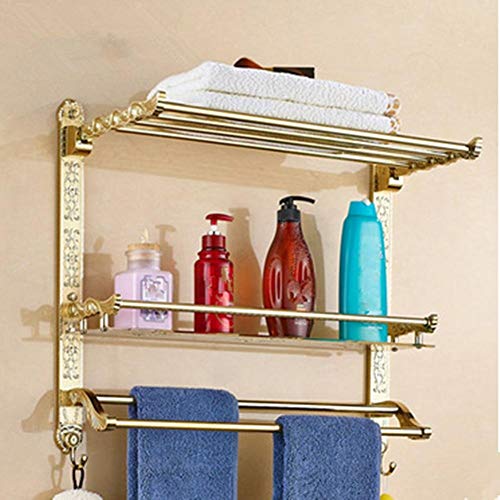MJK Portasciugamani, ciondolo a parete con accessori da bagno Retro ripiano pieghevole per WC doppio, con portasciugamani Portasciugamani Portasciugamani di carta