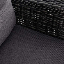Gartentraum Poltrona da Giardino con Intreccio in Rattan - Schienale Regolabile - Poltrona Refi