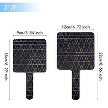 Specchio a mano, moderno, stile deco oro e marmo geometrico montagne quadrato palmare specchio con maniglia per trucco casa salone viaggio uso 9 cm L x 16 cm L