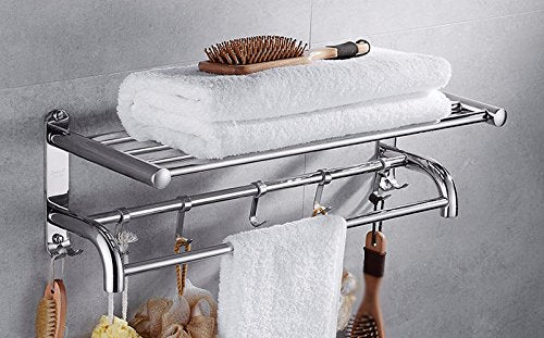 MBYW Portasciugamani Moderno e Minimalista Alto carico Portasciugamani Elegante da Bagno Mensola portaoggetti Porta Asciugamani, 50 cm