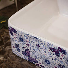 lilili Lavabo da Appoggio Lavabo Bagno, Ceramica Lavandino da Appoggio Laterale dell'Acqua Quadrato Trucco Unico Bacino 48x37x13cm (Color : There Are Accessories)