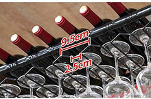 DJSMjbj Retro parete vino rack metallo ferro mensola in bar LOFT soffitto appeso a parete bicchieri di vino champagne bicchieri di staminali rack vino stoccaggio (colore : B, dimensioni: 80 x 30 cm)