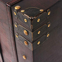 BIGTO, Baule Vintage in Legno per Camera da Letto, Armadio, Organizer per la casa, Collezione di mobili, 66 x 38 x 40 cm