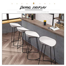 GYPPG Sgabelli Bar Bianchi e Neri Sgabelli Bar Senza braccioli Moderni contemporanei con Gambe in Metallo Ergonomia Altezza del bancone in plastica Sedia Ufficio/Pub/bistrot/Cucina