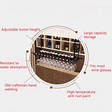 Portavini Portabottiglie da Appendere in Ferro Battuto, Altezza E Distanza Regolabili, Porta Bicchiere da Vino, Adatto per Ristoranti, Bar, KTV (Size : 60cm)
