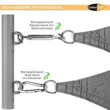 CelinaSun Tenda Parasole a Vela Giardino Balcone PES Poliestere Idrorepellente Triangolare 4,2 x 4,2 x 6 m Bianco Crema