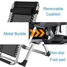 SHUAIIJUAN Sedia per il tempo libero domestico Zero Gravity Lounge Chair Patio Sdraio reclinabile Sedie da giardino Sedia pieghevole Beach Sdraio for Patio Bar a bordo Yard esterna di campeggio 150 kg