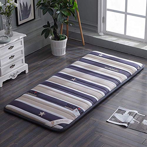 Z&HA Piano Materasso Futon, Full Doppia Queen Size Mattress Pad Topper Antiscivolo Roll Up Traspirante Tradizionale Giapponese Tatami-Camel-Twin,B,180 x 200 cm