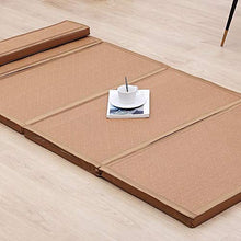 lovehouse Materasso Pieghevole Triplo con Rivestimento sfoderabile, in Rattan Naturale, Materasso per Ospiti, per Bambini e Bambine, A, 90x200cm(35x79inch)