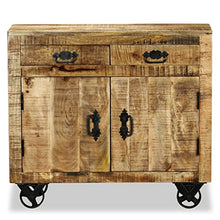 vidaXL Credenza con 2 Cassetti 1 Armadietto in Legno Grezzo Mango Cassettiera