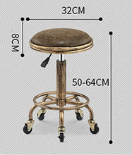 XZGang Regolabile Bellezza Sgabello, con rotella metallica rotonda Sgabello casa Spogliatoio trucco Sgabello Clinic Reception Medical Sgabello Crea vita semplice ( Color : #4 , Size : 32*50-64cm )