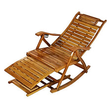 Soul Case Comoda Sedia a Dondolo Relax con poggiapiedi Design, Poltrona, Poltrona reclinabile in bambù Pieghevole, con poggiatesta - per Esterno, Campeggio, Giardino, Patio, Prato