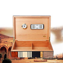 ODDINER Cigar Box di stoccaggio Cigar Box Grande capacità Solido Legno di Cedro, Legno, Ovest impiallacciatura di Legno Parquet Creativo Cigar Humidor Cigar Humidor