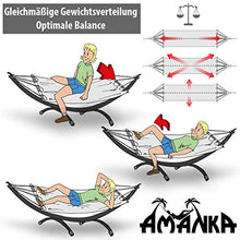 AMANKA Amaca da Giardino con Supporto - 300x100cm Outdoor Indoor - Lettino con Telaio in Metallo
