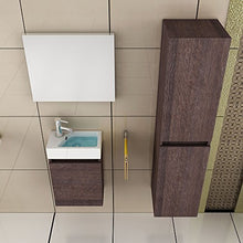 Set di mobili da bagno vormontiert 40 x 22 cm in Alamo in rovere con lavabo in ghisa minerale e specchio, in bagno set/mano lavabo per un bagno moderno con Alpi Berger