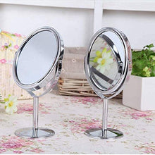 Specchio Specchi per vanità da Bagno Tavolo Girevole a Due Lati con ingrandimento 2X, Trucco in Altezza da 4-6 Pollici (Size : Oval)